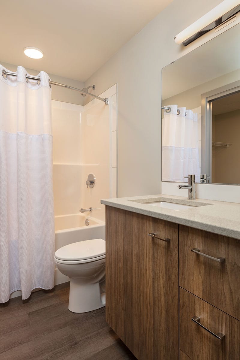 The Bathroom in The Shore Kelowna Vacation Rental Suites
