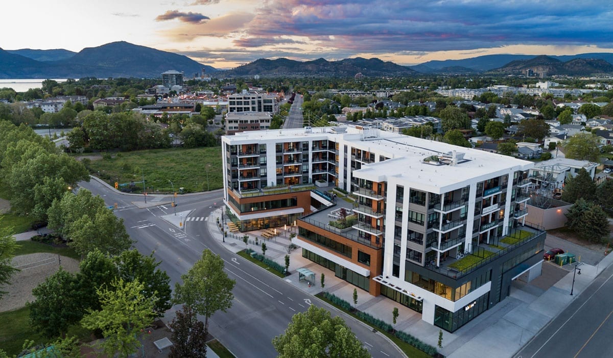 The Shore Kelowna Vacation Rental Exterior with City View