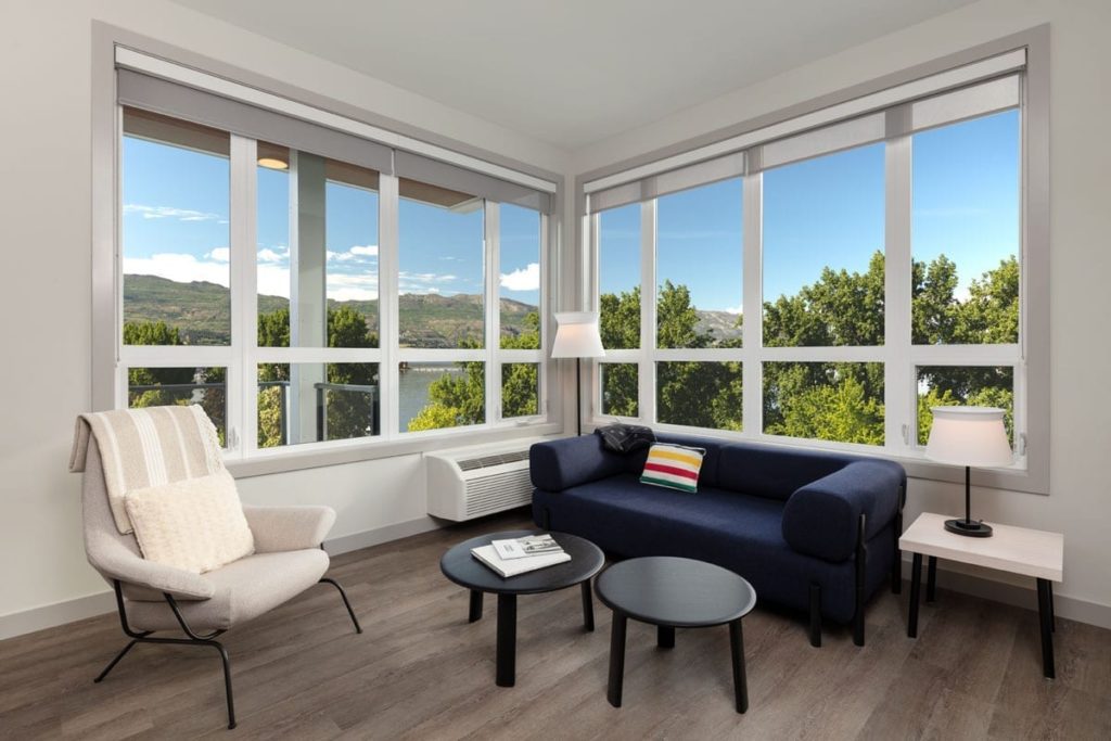 Living Room in The Shore 2 Bedroom Suite