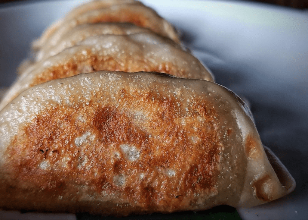 pork gyoza from bluetail sushi in kelowna