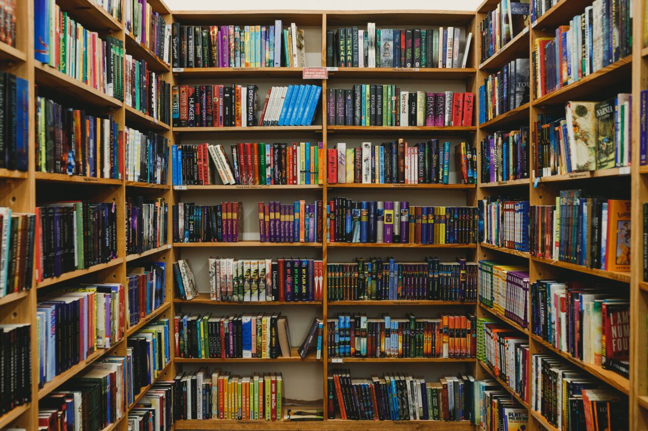 shelves of books, floor to ceiling, and kelowna book stores