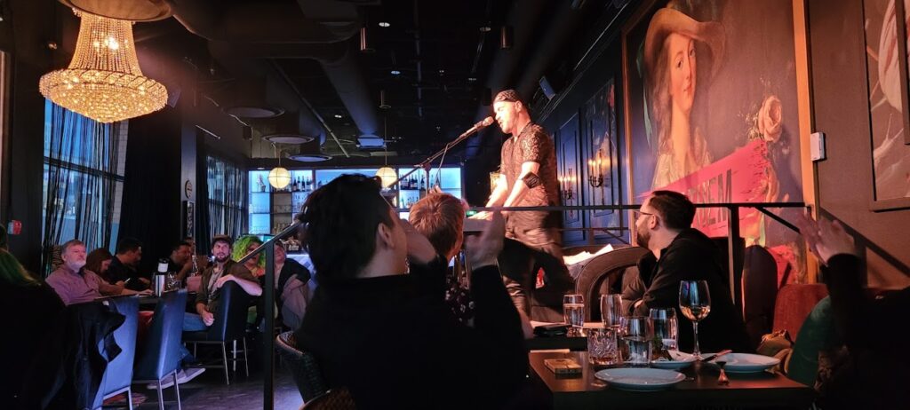 friends of dorothy, one of kelowna's most unique restaurants, during a live performance